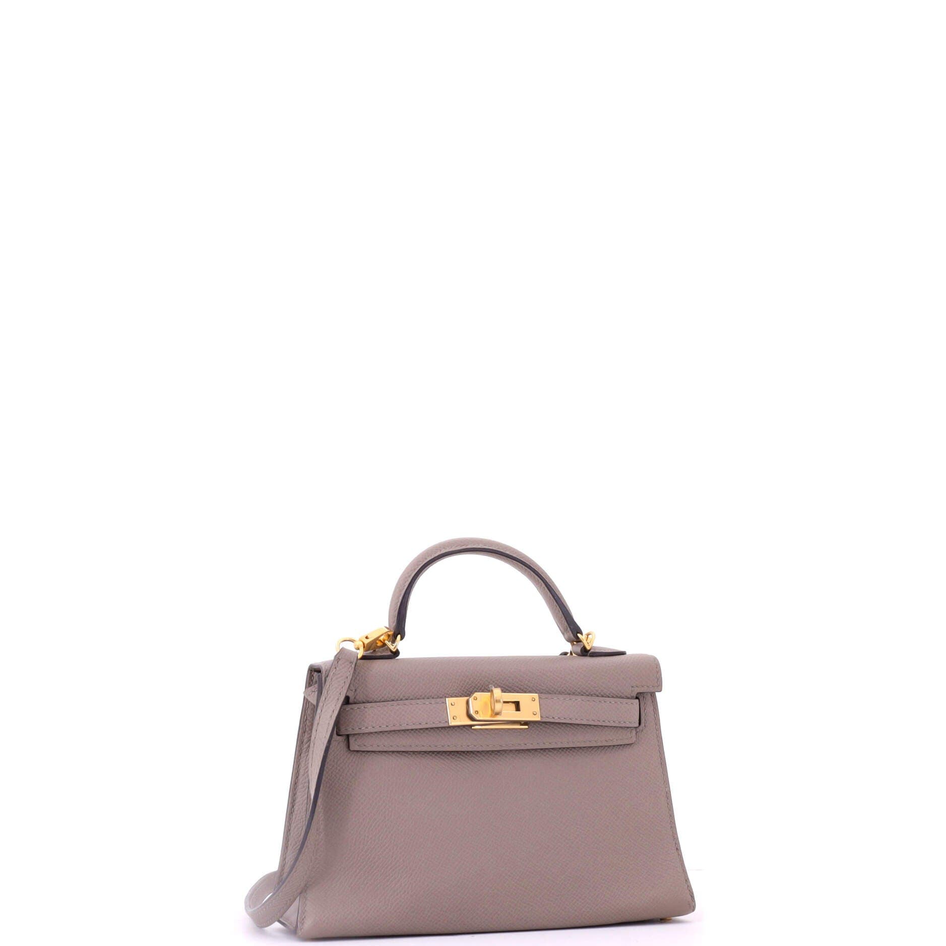 Pre-Owned Hermes Kelly Mini II Bag Grey Epsom with Gold Hardware 20, Alternate, color, 