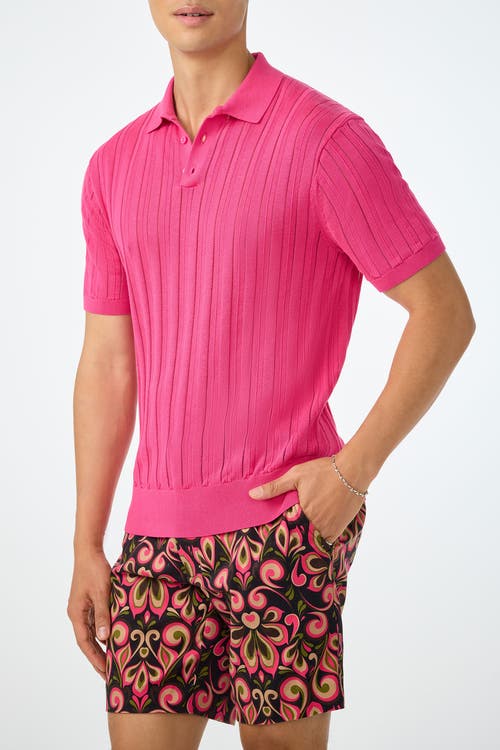 Mr Turk Kensington Short Sleeve Knit Polo In Multi