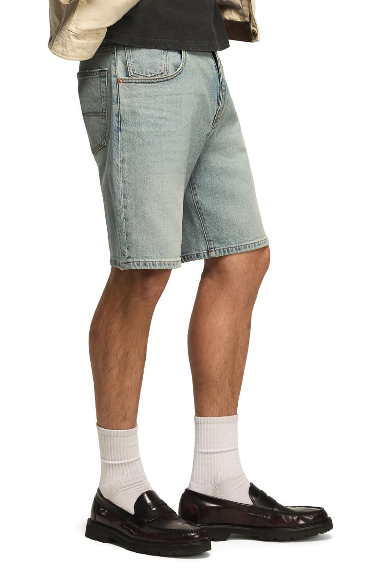 Loose Fit 5-Pocket Denim Shorts, Alternate, color, COMET TAIL