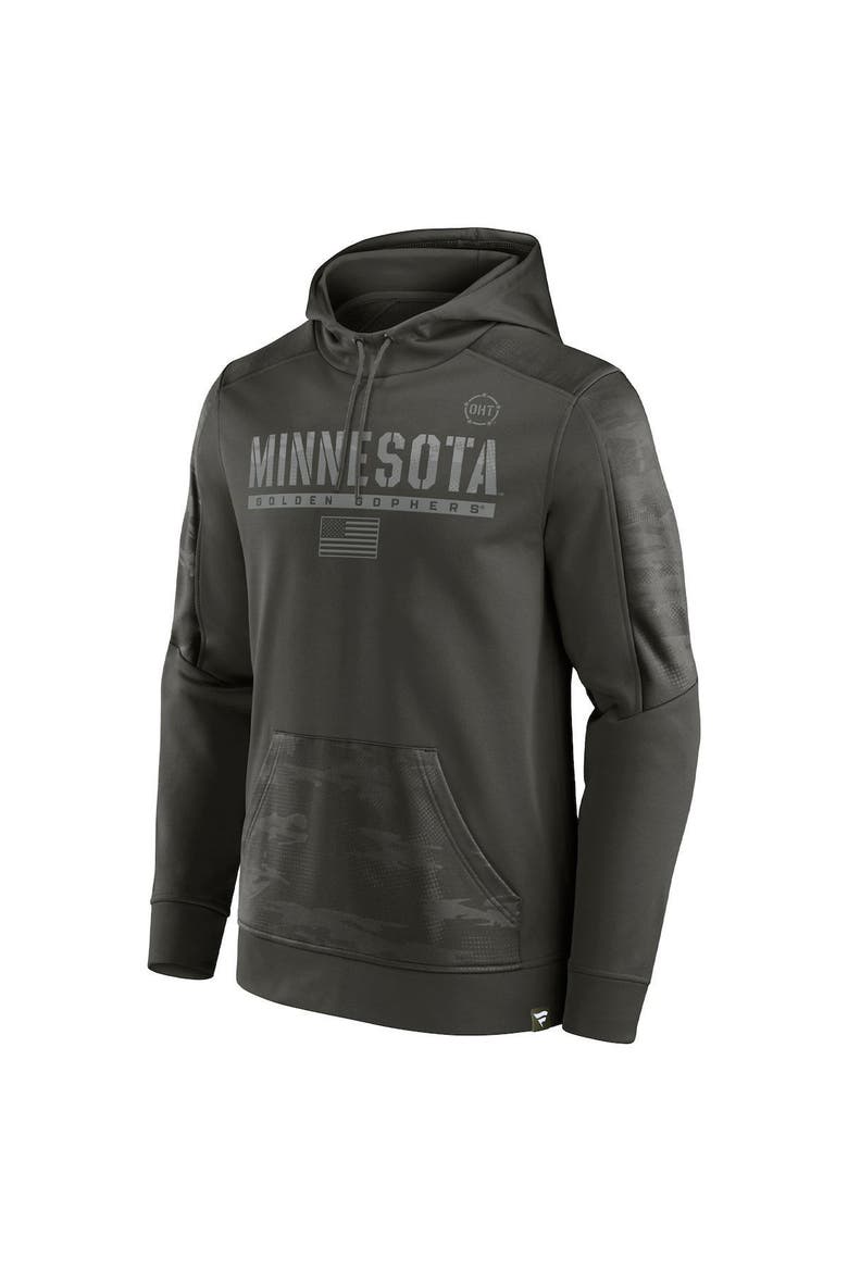Men's Fanatics Branded Olive Minnesota Golden Gophers OHT Military Appreciation Guardian Pullover Hoodie, Alternate, color, Olive