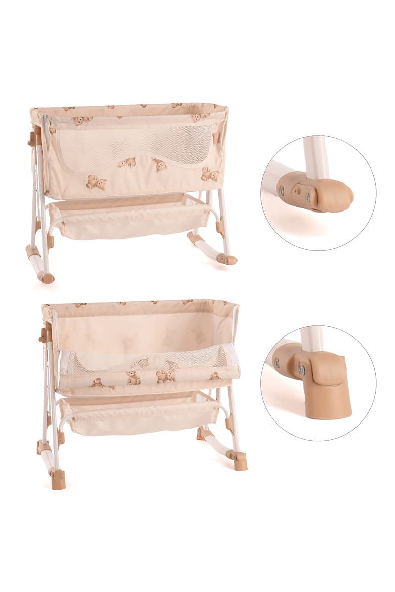 Teddy Doll Bedside Crib, Roleplay Toy, Kids 3+, Alternate, color, Beige