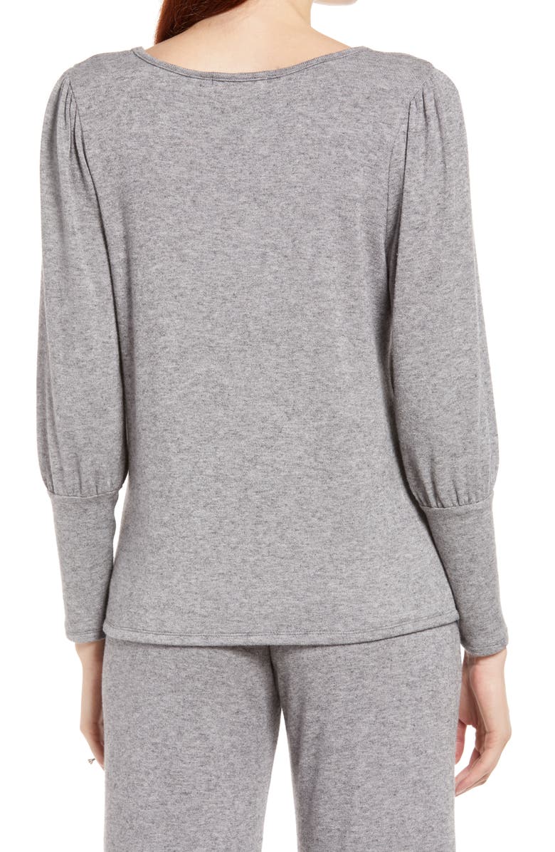 Maternal America Scoop Neck Maternity Top, Alternate, color, Heather Charcoal