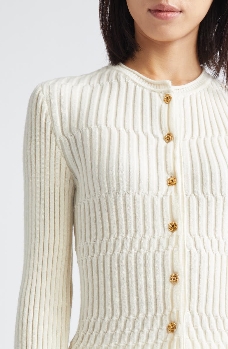 EENK Wool Rib Cardigan, Alternate, color, Ivory
