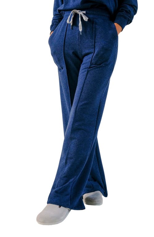 Poplinen Betty Organic Cotton + Tencel Wide Leg Pant In Heather Lake