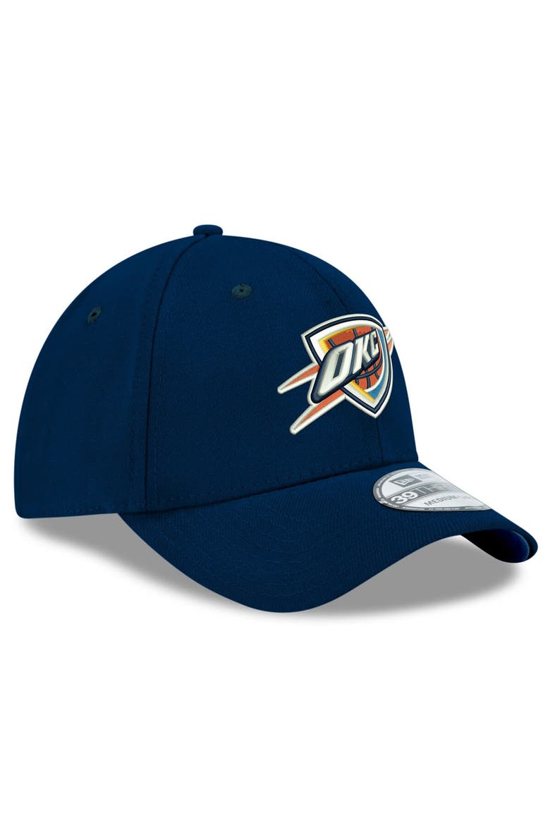 Men's New Era Navy Oklahoma City Thunder Team Classic 39THIRTY Flex Hat, Alternate, color, Navy