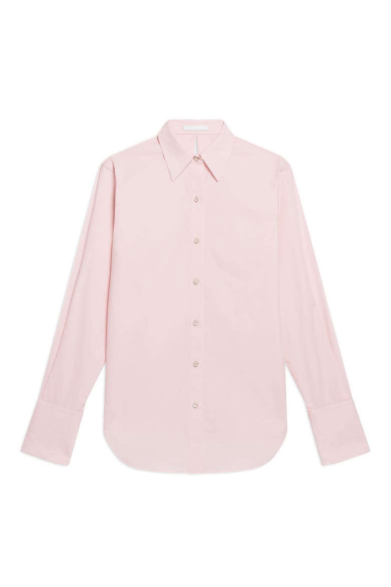 Open Tie Back Cotton Shirt, Alternate, color, PEONY