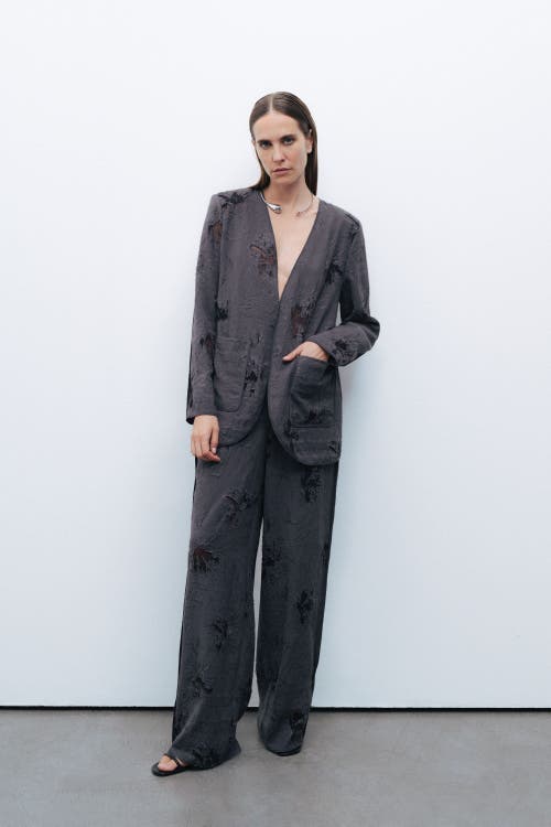 Shop Nocturne Jacquard Jacket In Anthracite