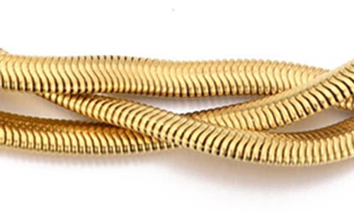 Adornia Tarnish Resistant 18k Gold Plated Braided Chain Necklace In Gold