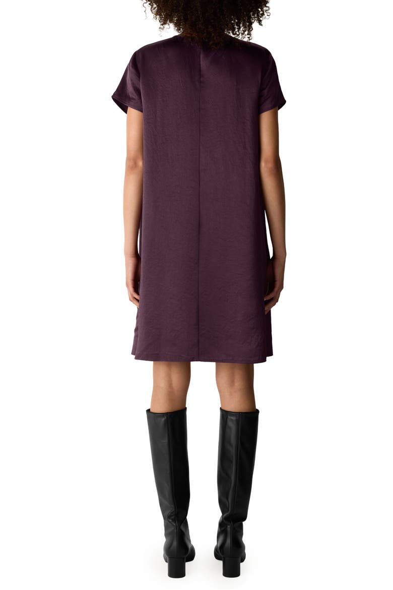 Round Neck Shift Dress, Alternate, color, PURPLE CARROT