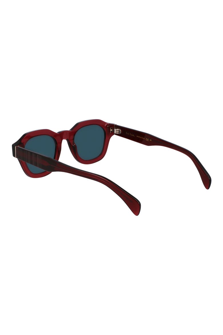 Lyford 48mm Small Modified Rectangular Sunglasses, Alternate, color, TRANSPARENT BURGUNDY