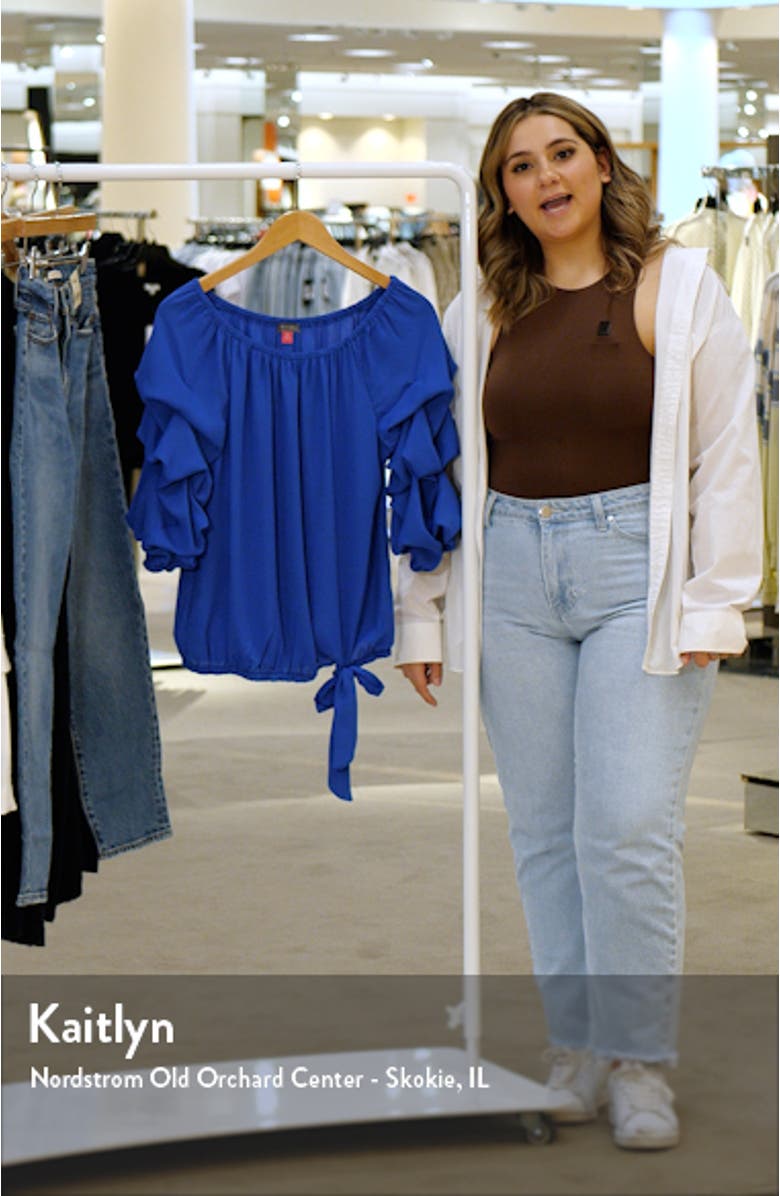 Off the Shoulder Georgette Blouse, sales video thumbnail