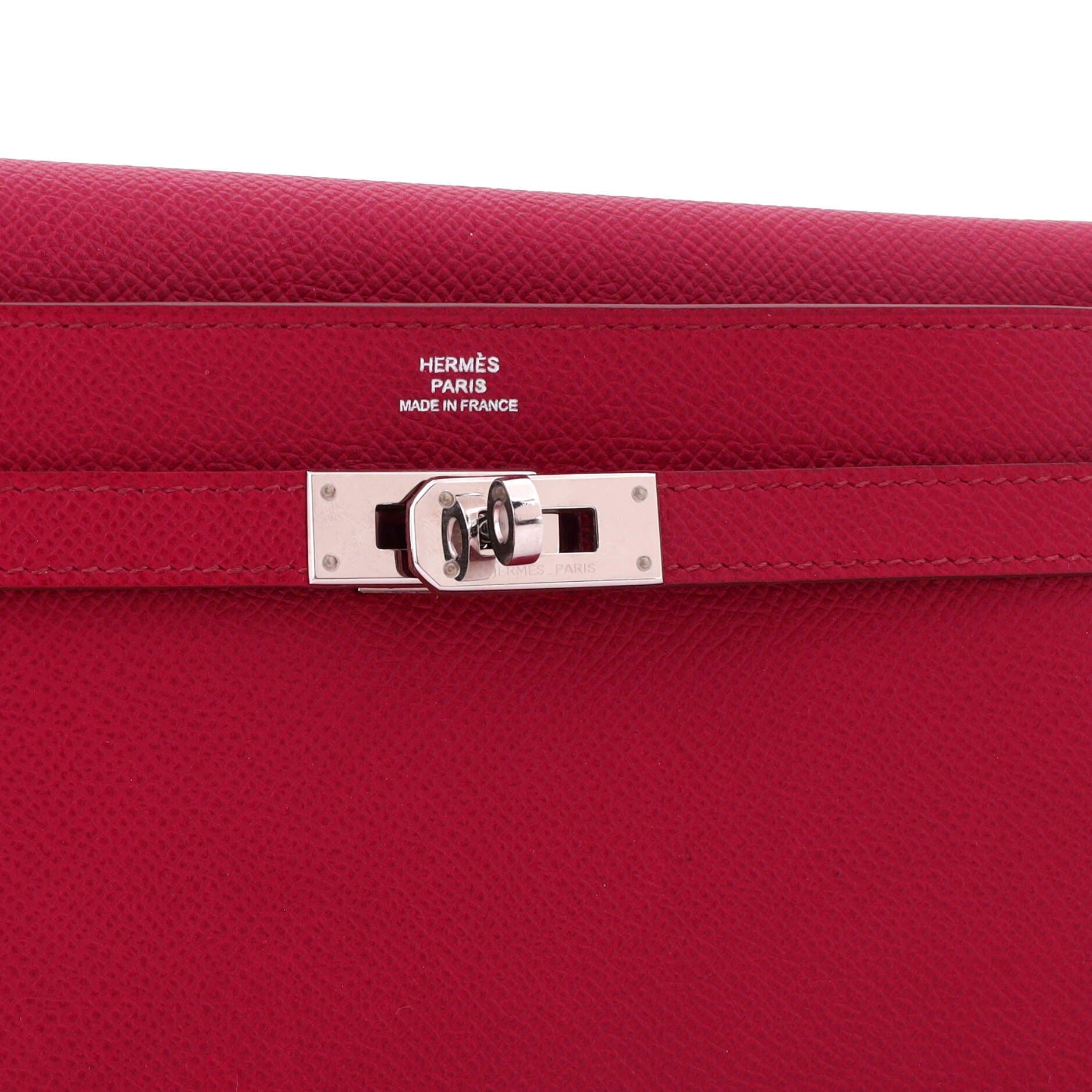 Kelly Wallet Epsom Long, Alternate, color, Red