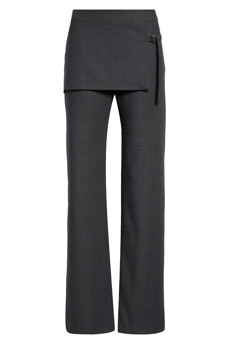 Archive Layered Wool Blend Trousers, Alternate, color, GREY