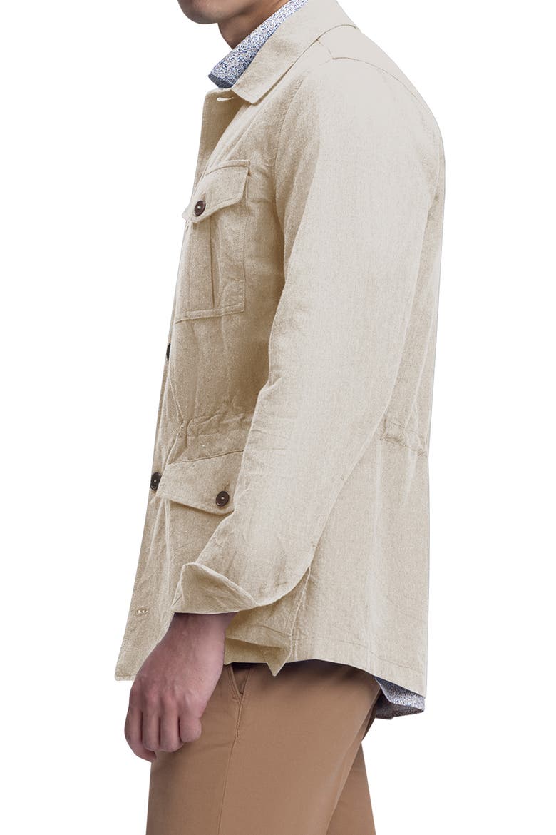 Linen & Cotton Blazer, Alternate, color, BEIGE