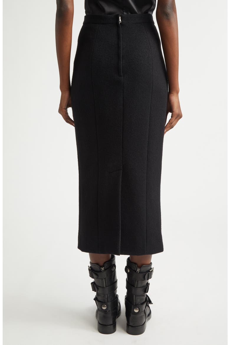 Virgin Wool Pencil Skirt, Alternate, color, NERO