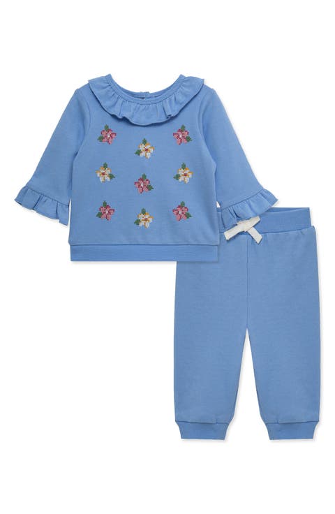 Kids' Cross-Stitch Embroidered Active Set