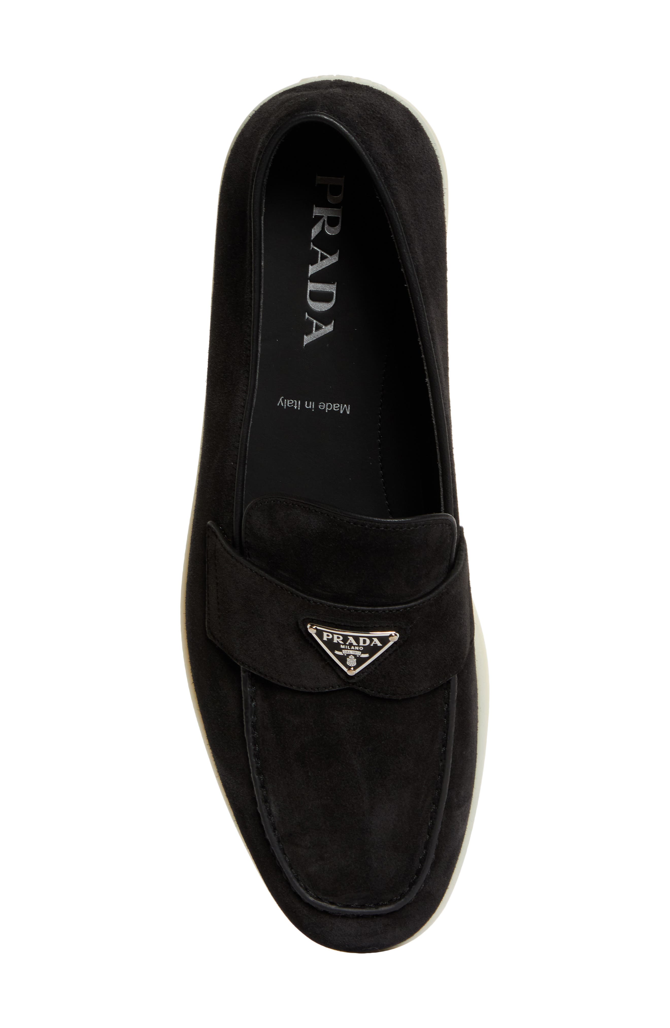 Prada Saint Tropez Loafer, Alternate, color, Nero