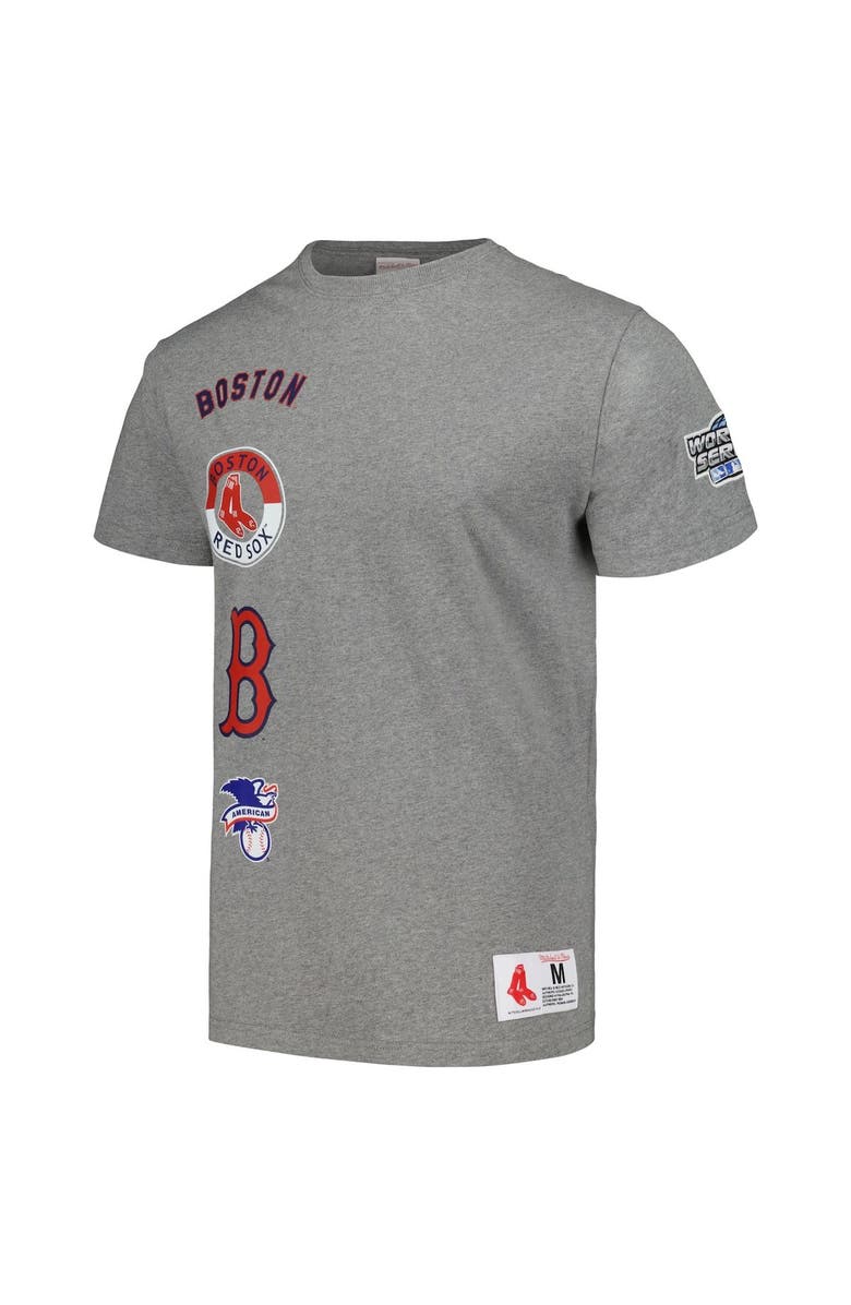Mitchell & Ness Men's Mitchell & Ness Heather Gray Boston Red Sox Cooperstown Collection City Collection T-Shirt, Alternate, color, Heather Gray