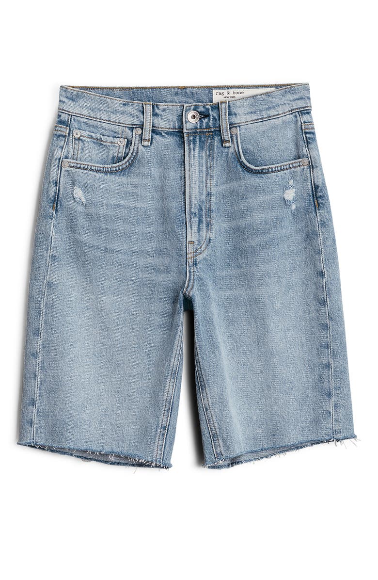 rag & bone Raw Hem Denim Bermuda Shorts, Alternate, color,