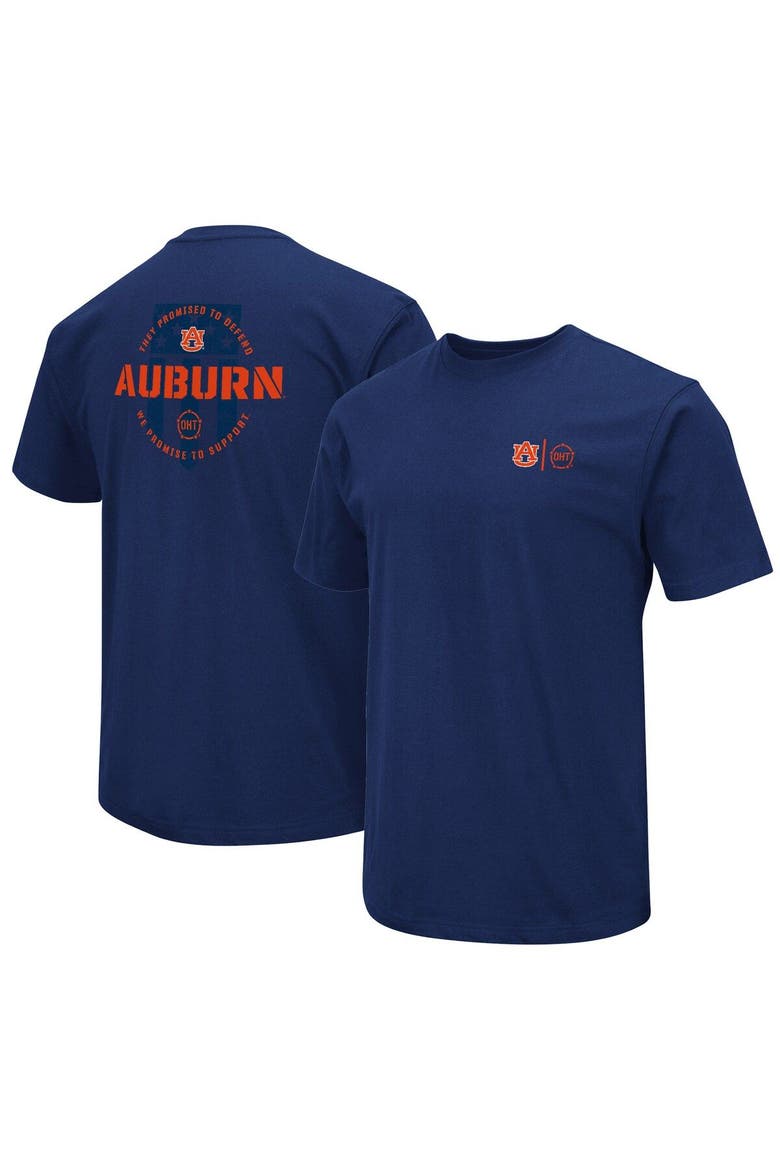 Men's Colosseum Navy Auburn Tigers OHT Military Appreciation T-Shirt, Main, color, Navy