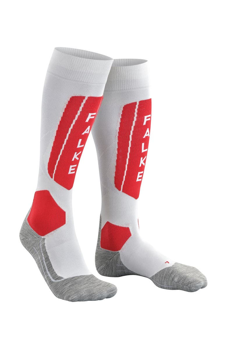 Falke SK5 Expert Ski Socks, Alternate, color, Legacy White