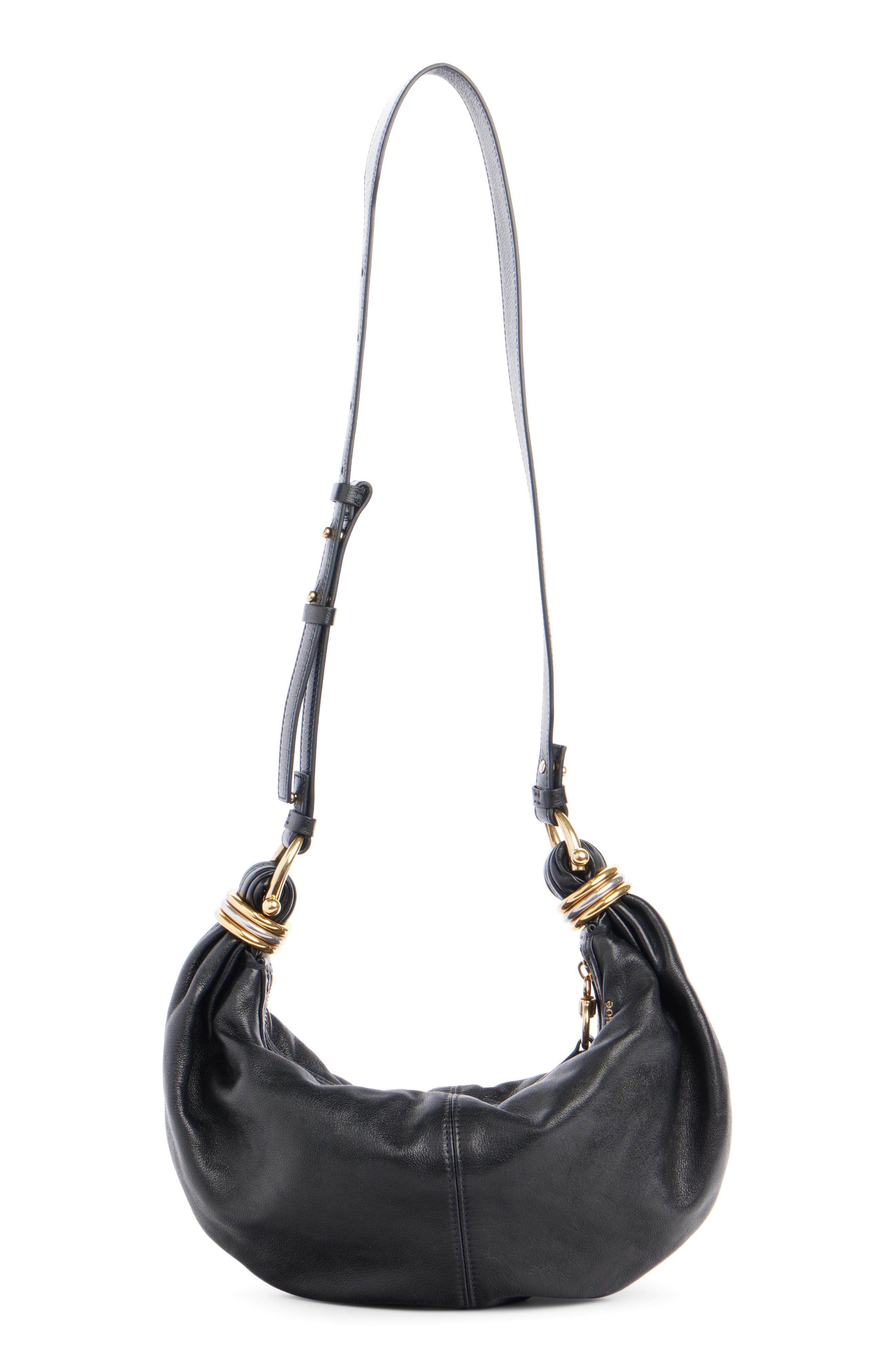 Chloé Small Bracelet Hobo Bag, Alternate, color, Black 001