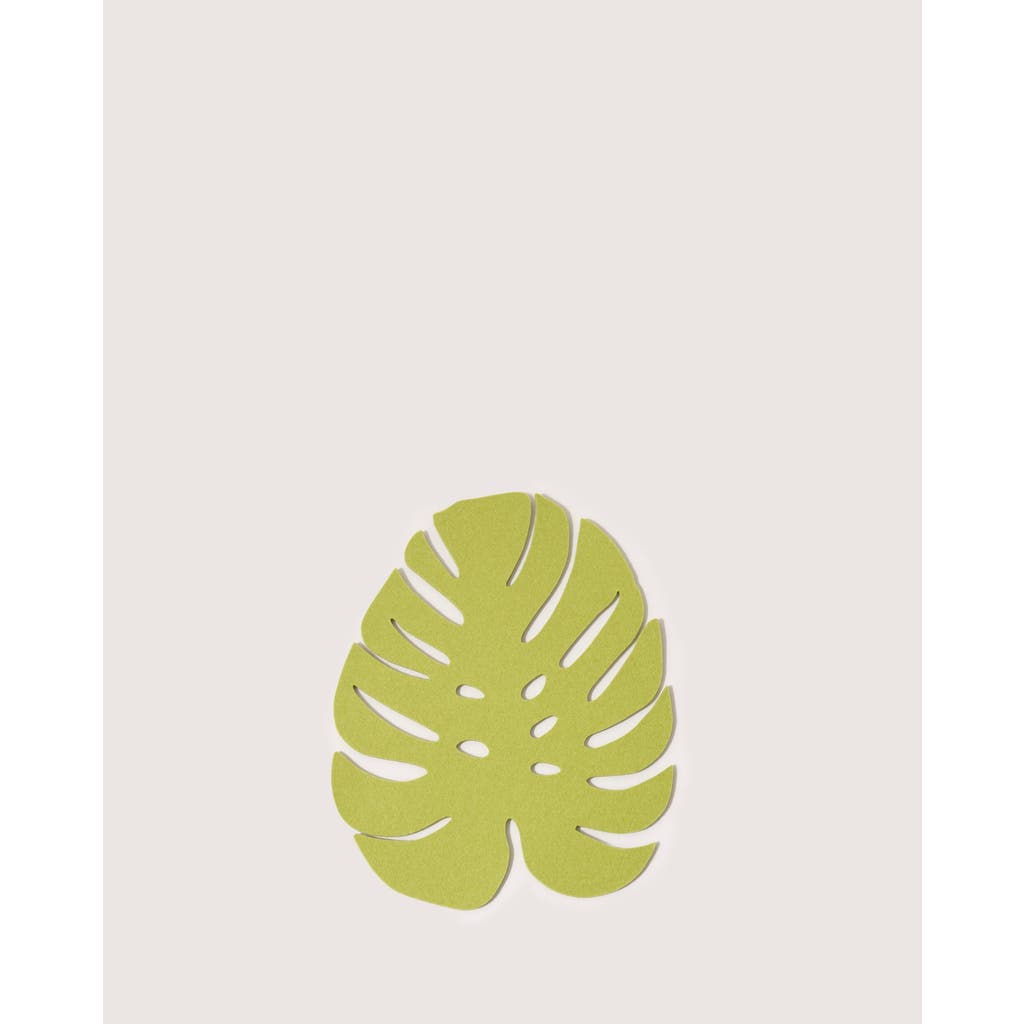 Graf & Lantz Graf Lantz Merino Wool Large Monstera Trivet In Pistachio