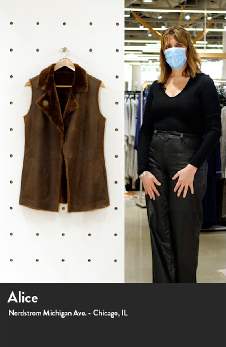 Reversible Lambskin Leather & Genuine Shearling Gilet, sales video thumbnail
