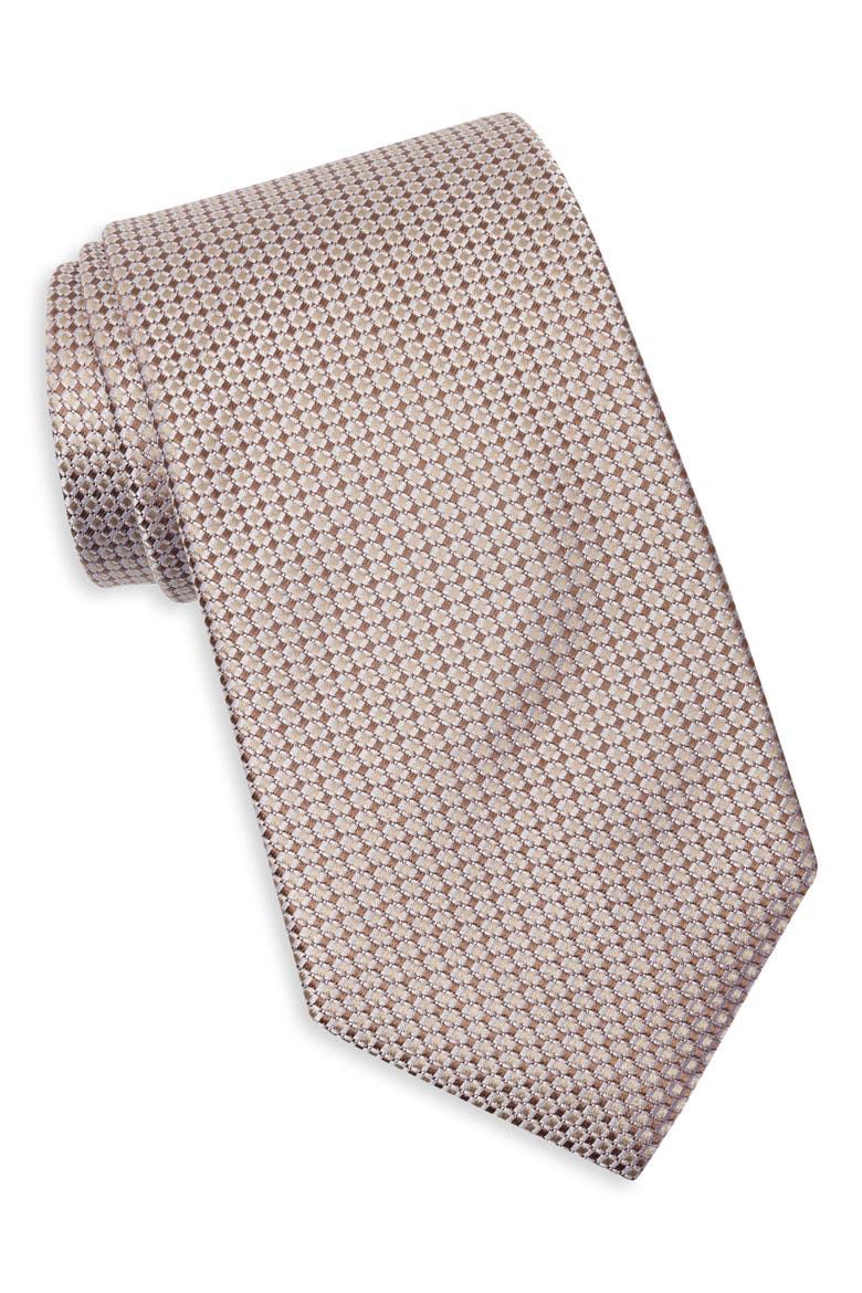 Textured Silk Tie, Main, color, TAN