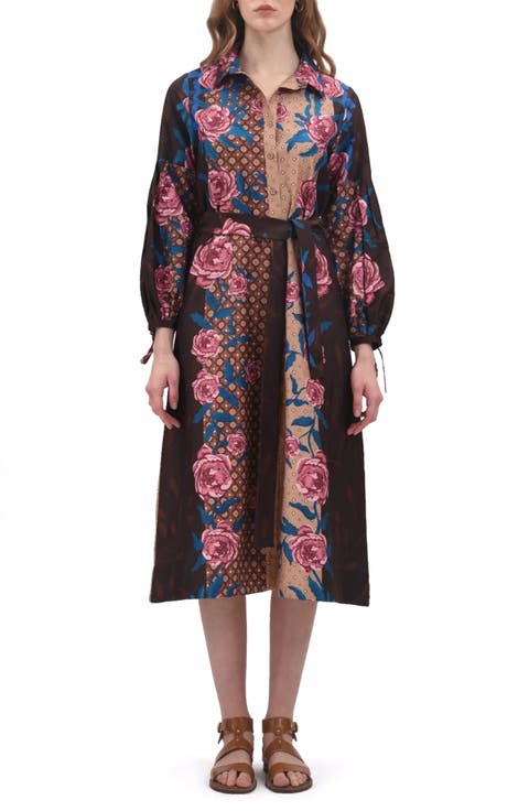 Alicia Long Sleeve Midi Shirtdress