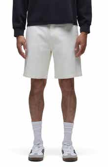 Hudson Jeans Venice Flat Front Off White Cotton Twill Chino Shorts