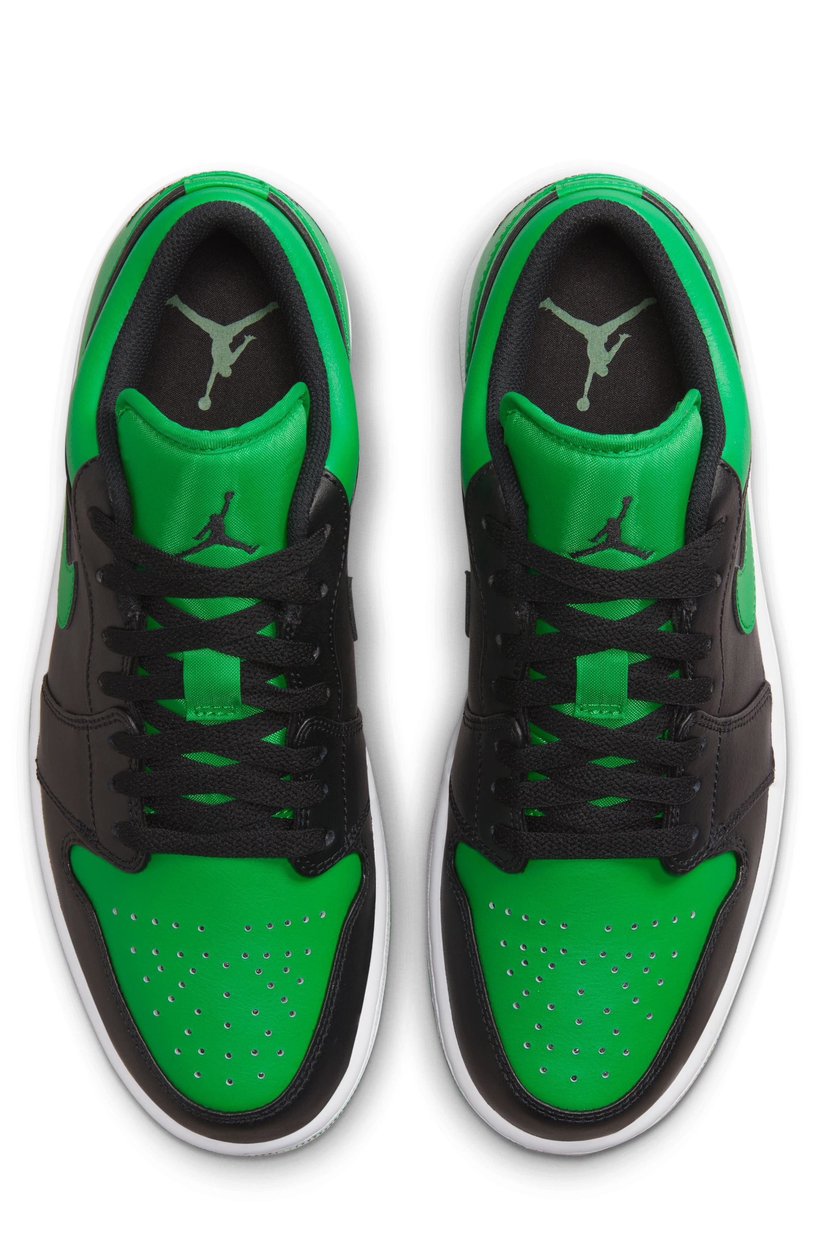 Jordan Air Jordan 1 Low Basketball Sneaker, Alternate, color, Black/ Lucky Green/ White