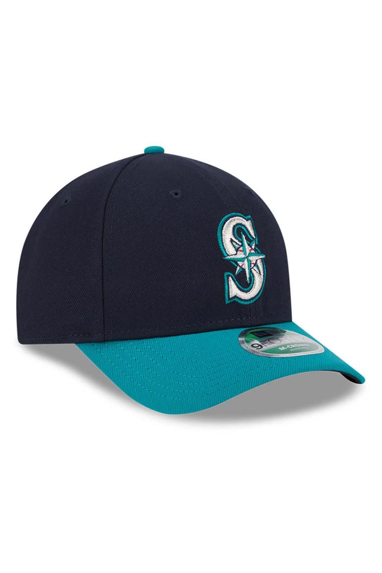 Men's New Era  Navy Seattle Mariners Player Replica 9FORTY Adjustable Hat, Alternate, color, Navy