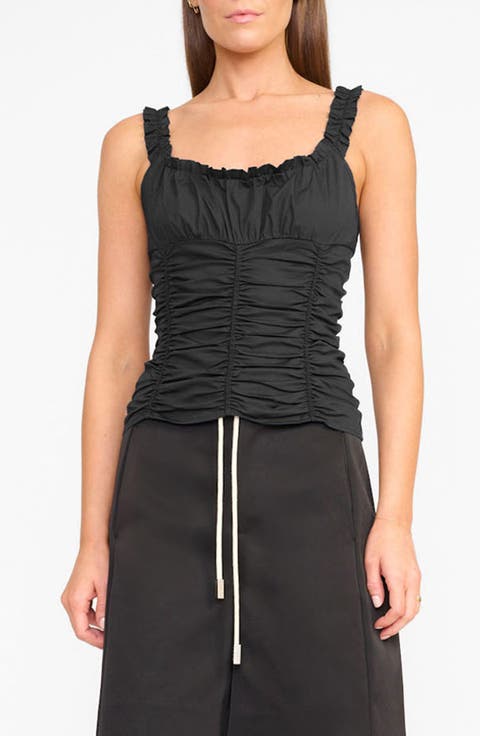 Nic Ruched Sleeveless Top