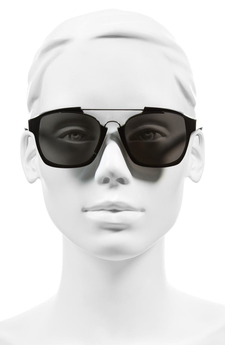 DIOR Abstract 58mm Brow Bar Sunglasses, Alternate, color, 