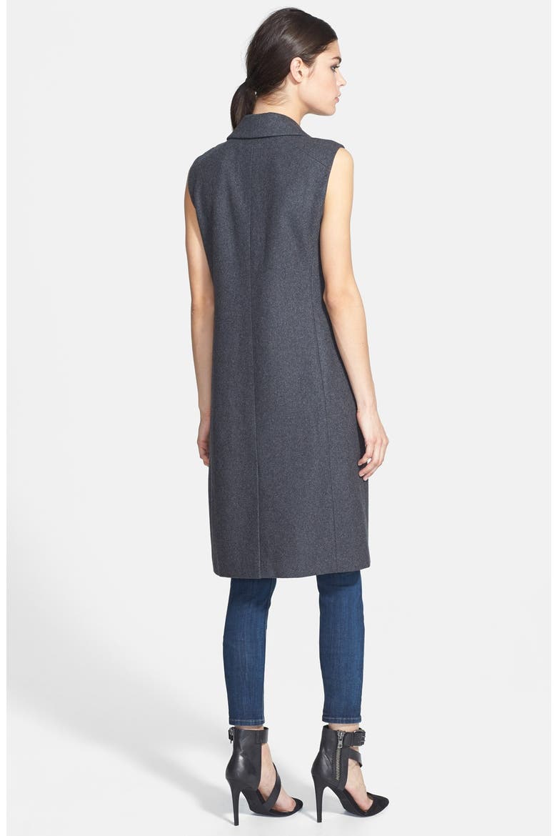Sleeveless Wool Blend Jacket, Alternate, color, HEATHER CHARCOAL
