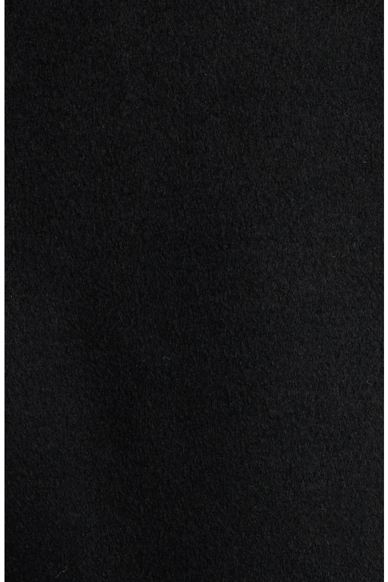 Reefer Single Breasted Wool Blend Twill Jacket, Alternate, color, BLACK