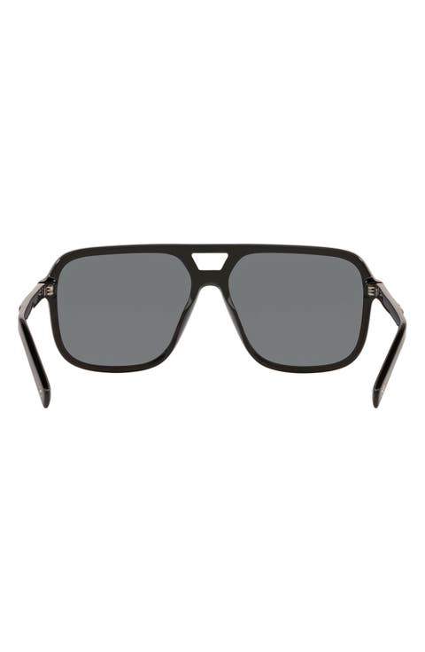 61mm Polarized Square Sunglasses
