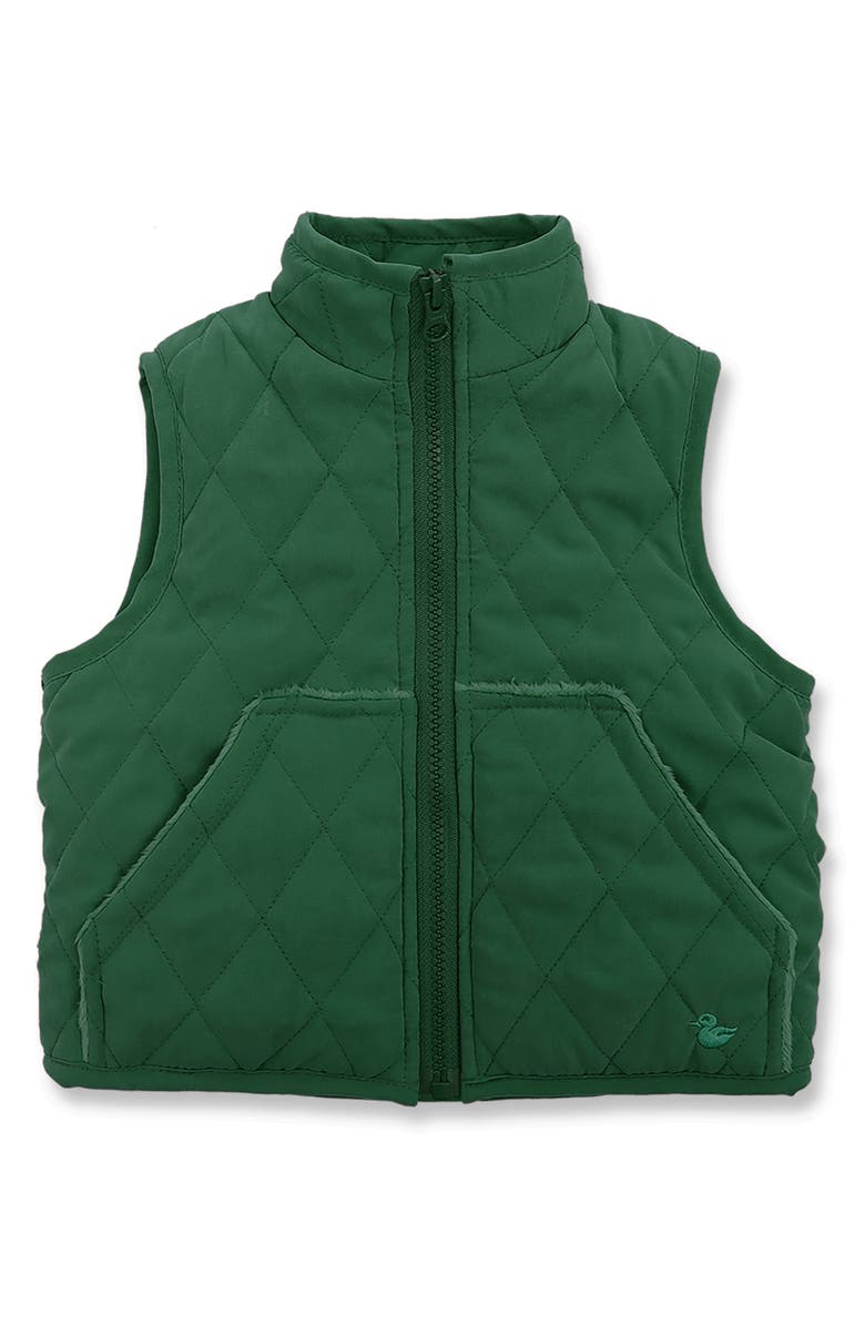 Widgeon Quilted Barn Vest, Main, color, Hunter Green