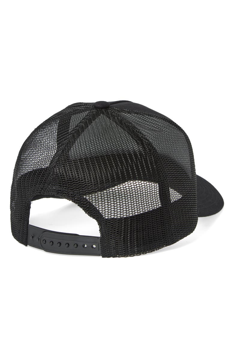 Brixton Gibson NetPlus<sup
®</sup
Trucker Hat, Alternate, color, Black/ Black