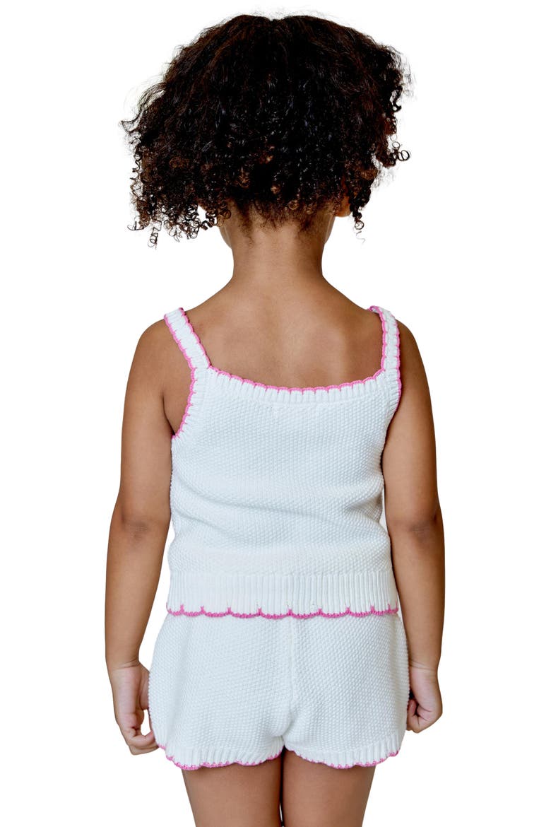 Kids' Bow Sweater Tank & Shorts Set, Alternate, color, WINTER WHITE