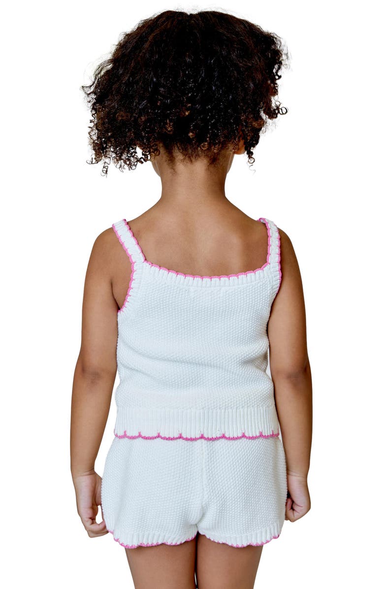 Design History Kids' Bow Sweater Tank & Shorts Set, Alternate, color, Winter White