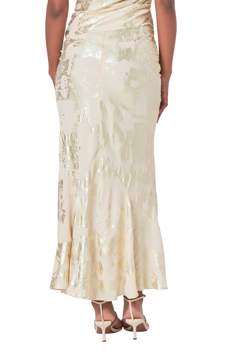 Endless Rose Foil Print Skirt, Alternate, color, Ivory