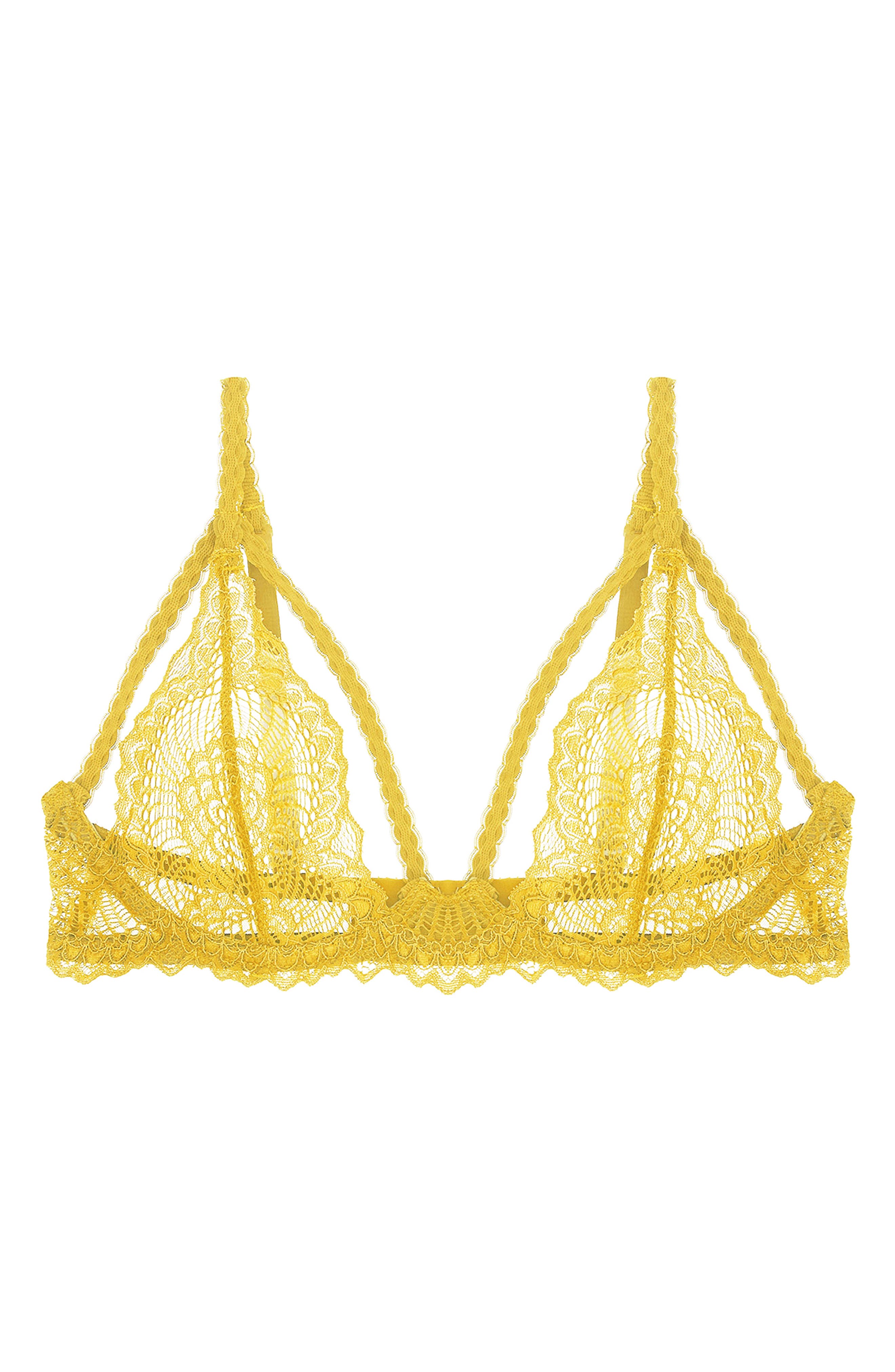 off white yellow bra