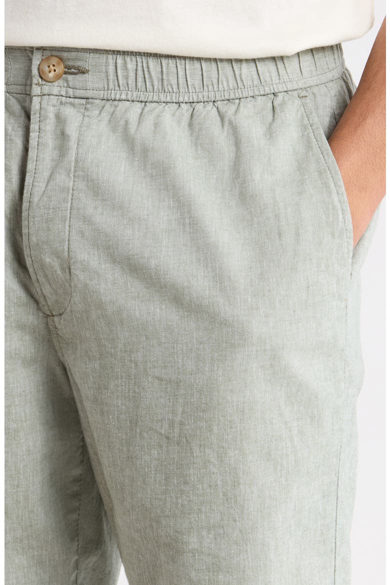 Riviera Short Linen Blend Shorts, Alternate, color, DUSTY SAGE