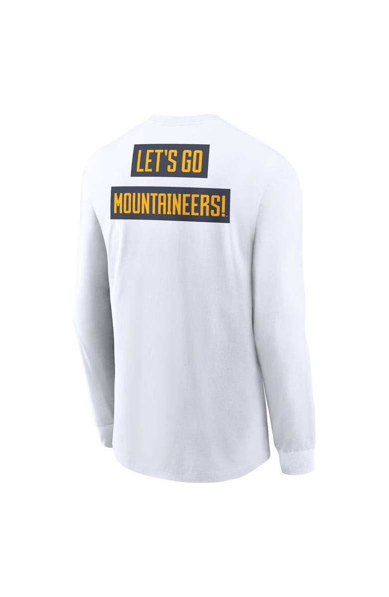 Nike Men's Nike White West Virginia Mountaineers Two-Hit Classic Location Long Sleeve T-Shirt, Alternate, color, White