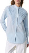 rag & bone Ainsley Lace Appliqué Cotton Button-Up Shirt