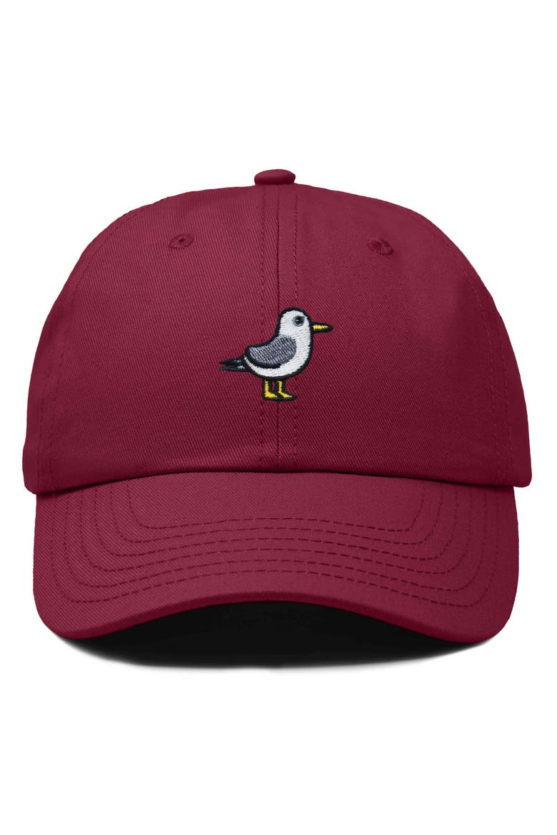Seagull Embroidered Everyday Cap, Main, color, Maroon