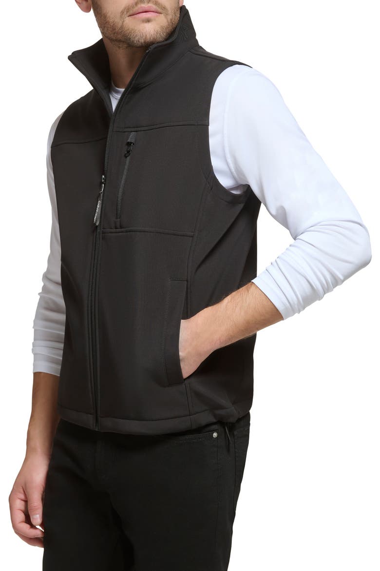 Softshell Fleece Vest, Alternate, color, BLACK