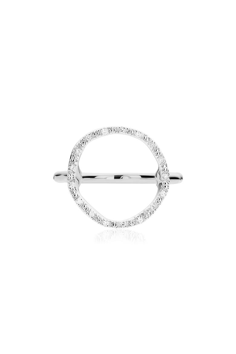 Riva Circle Diamond Ring, Alternate, color, SILVER/ DIAMOND